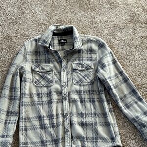 O’Neil Gray and White Plaid Shirt